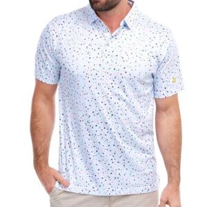 Jack Nicklaus Men’s Light Blue Floral Print Golf Polo L